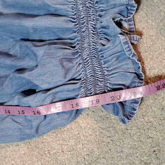 Vintage embroidered Denim top jrs xl - Picture 8 of 9